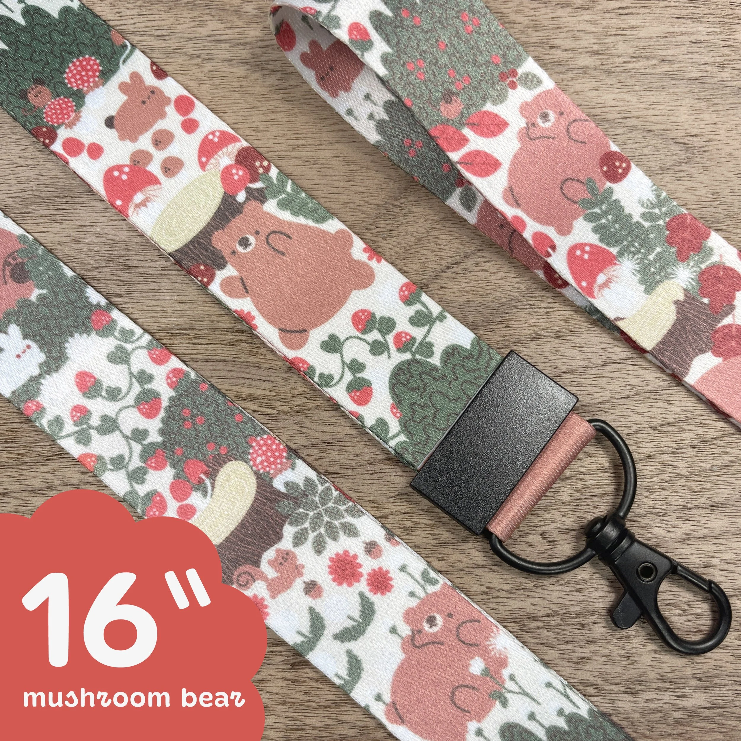 Mushroom Bear Lanyard