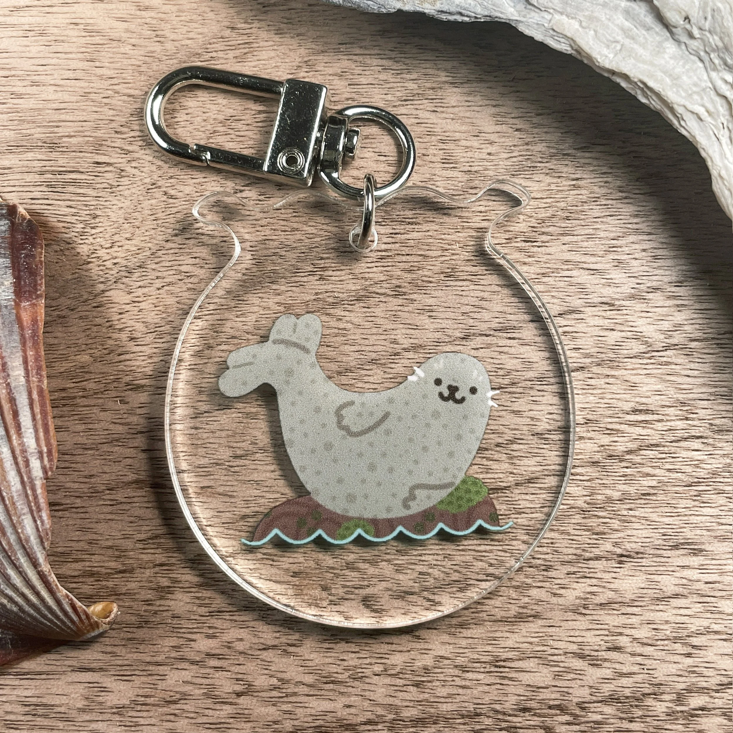 Harbor Seal Acrylic Keychain