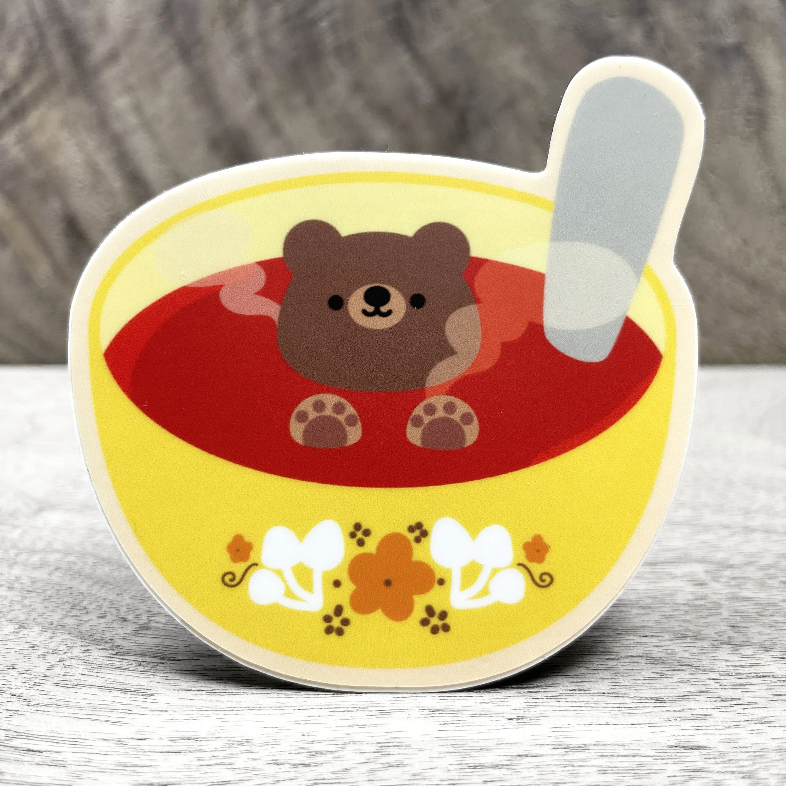 Bear Soup Vinyl Sticker