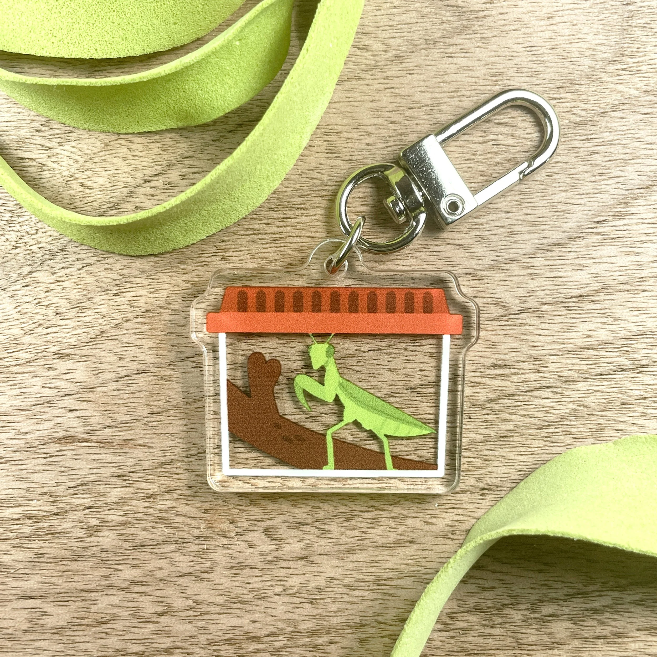 Praying Mantis Acrylic Keychain