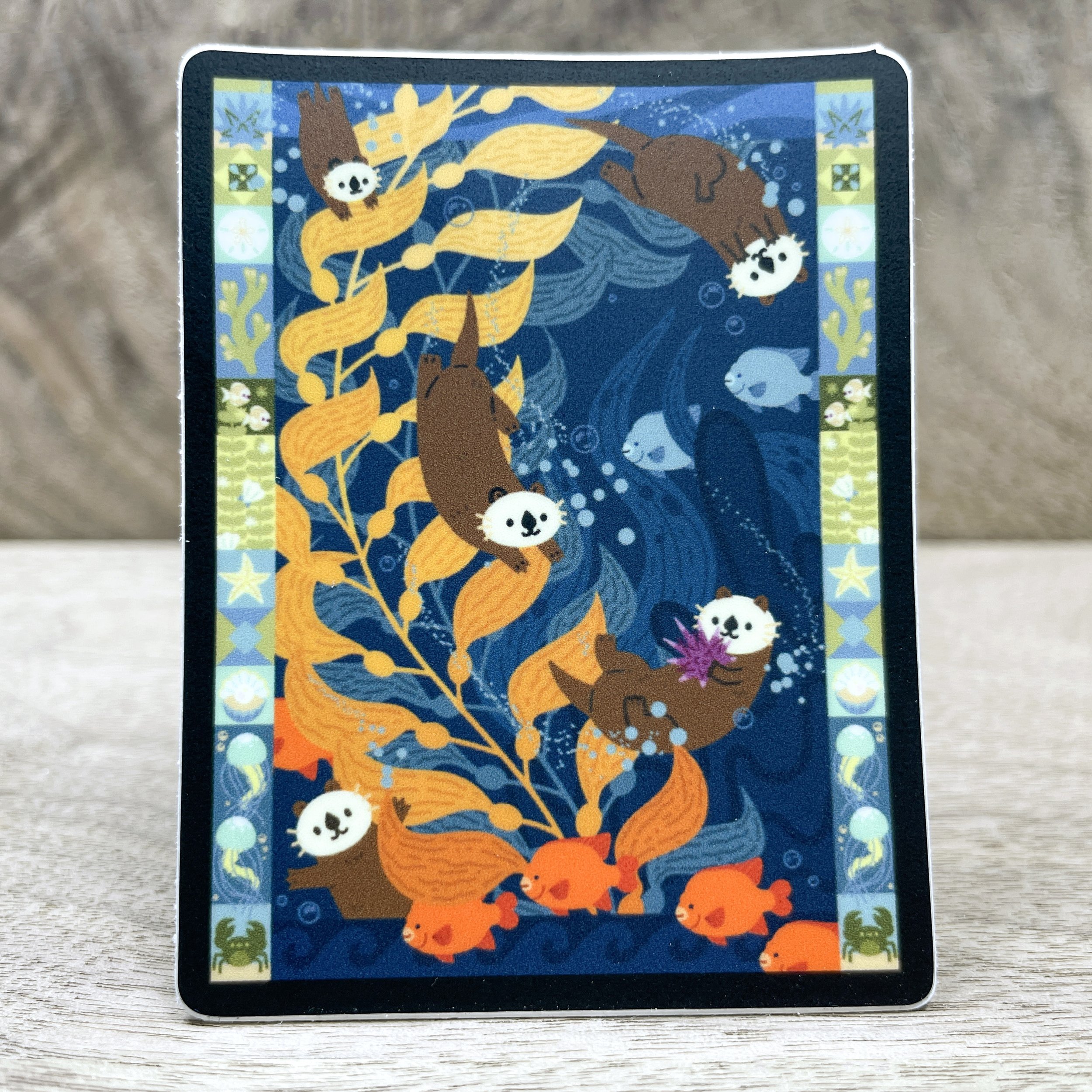 Otter Blanket Vinyl Sticker