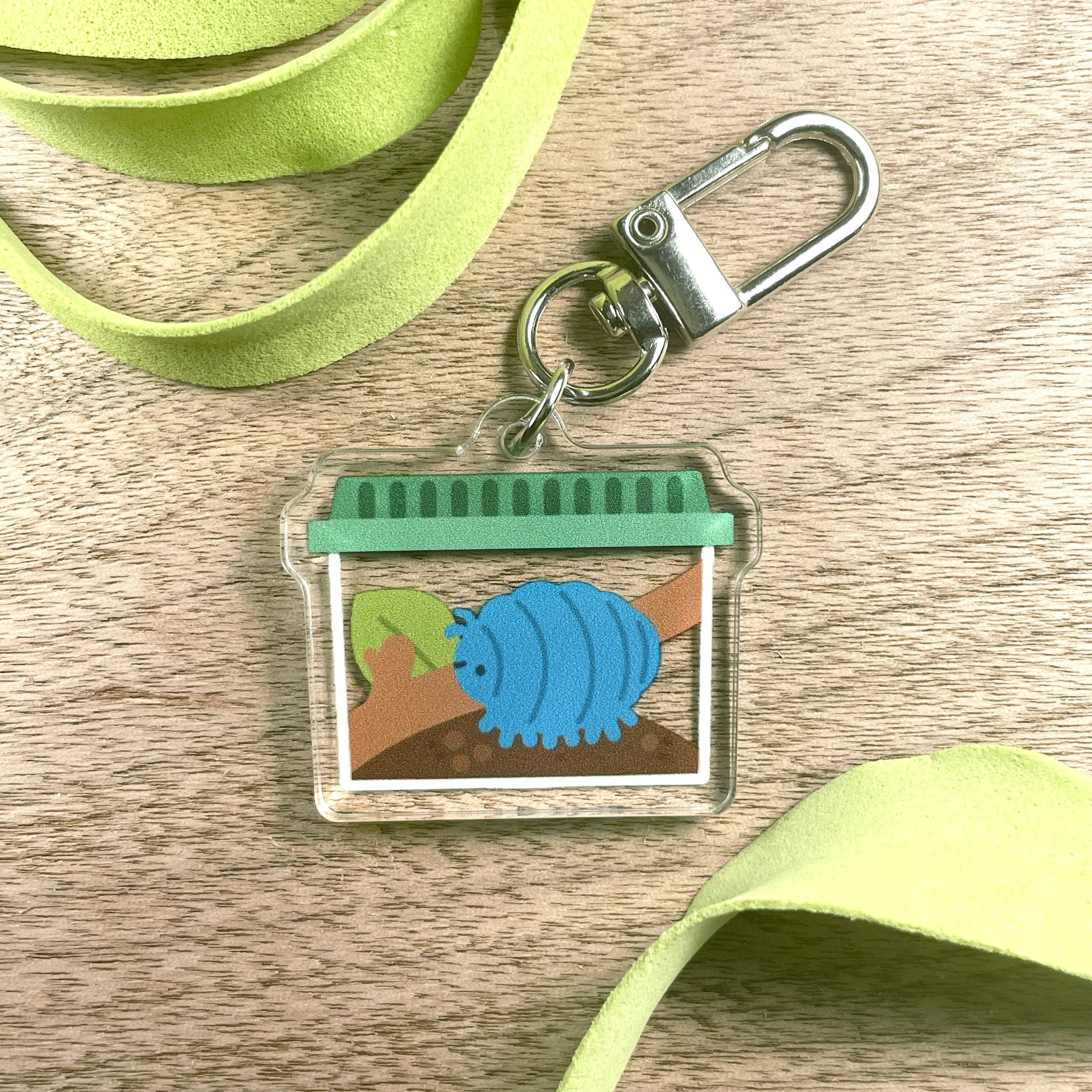 Pill Bug Acrylic Keychain