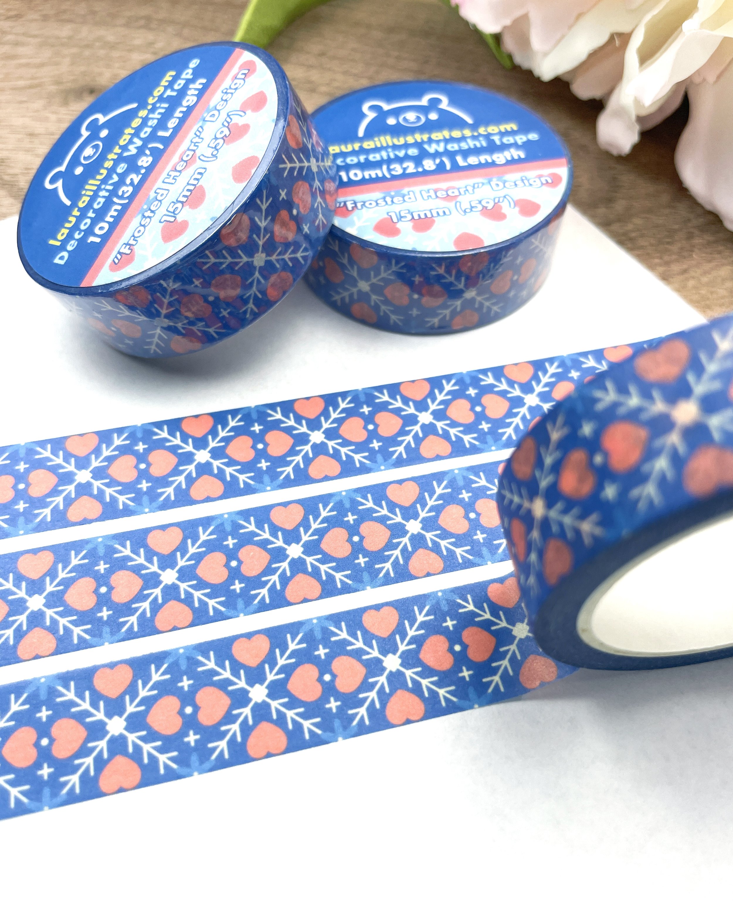 Frosted Heart Washi Tape