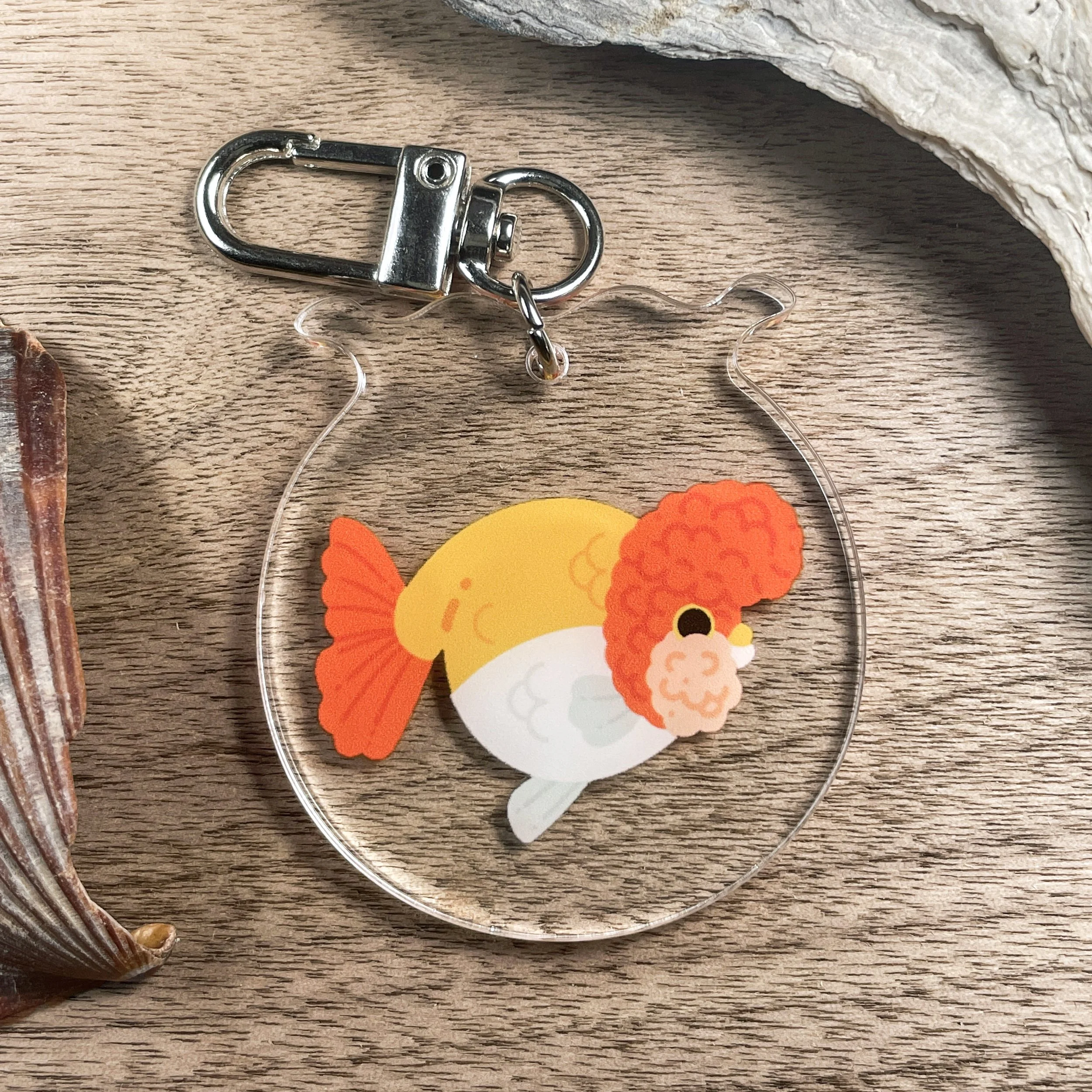 Ranchu Goldfish Acrylic Keychain