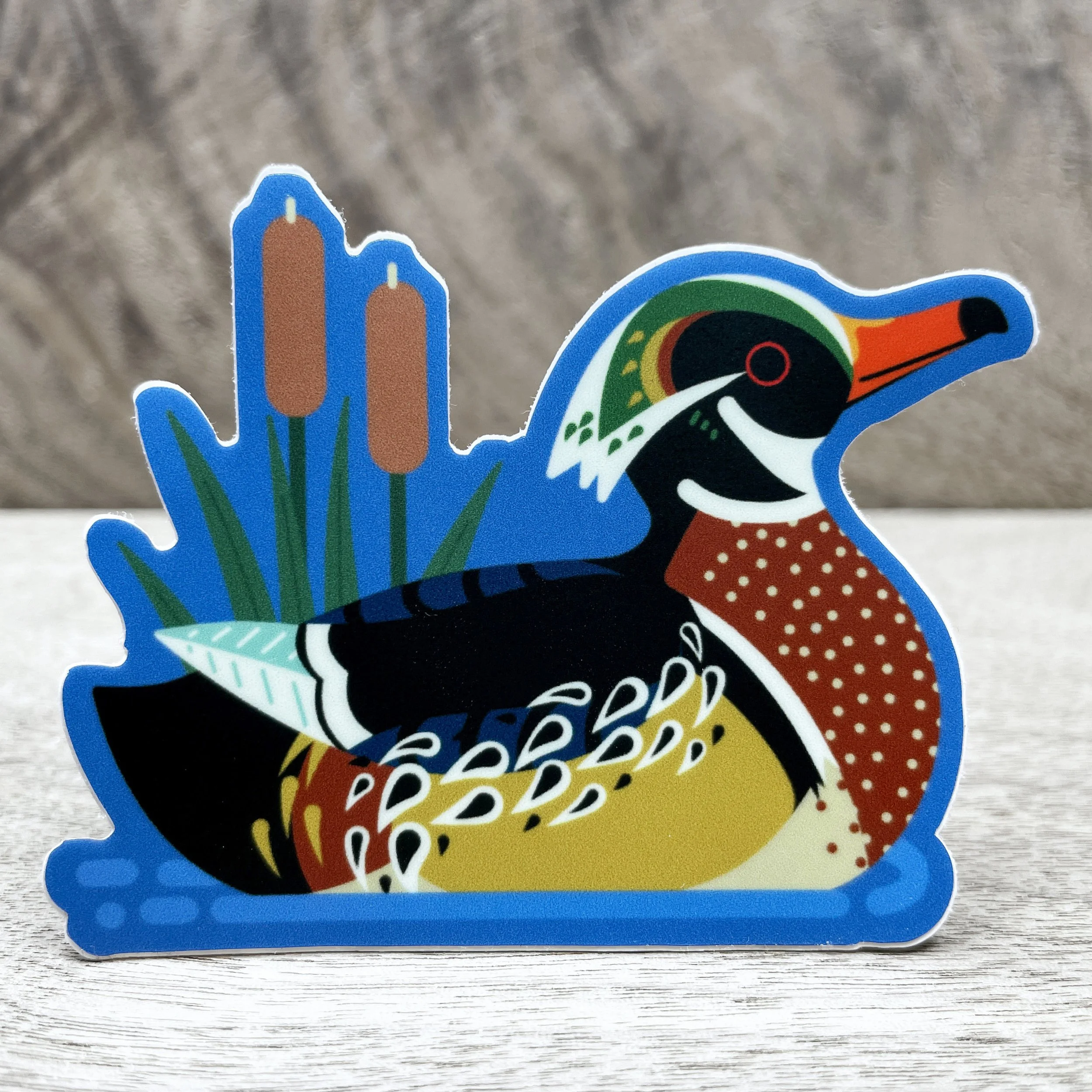 Wood Duck Vinyl Sticker