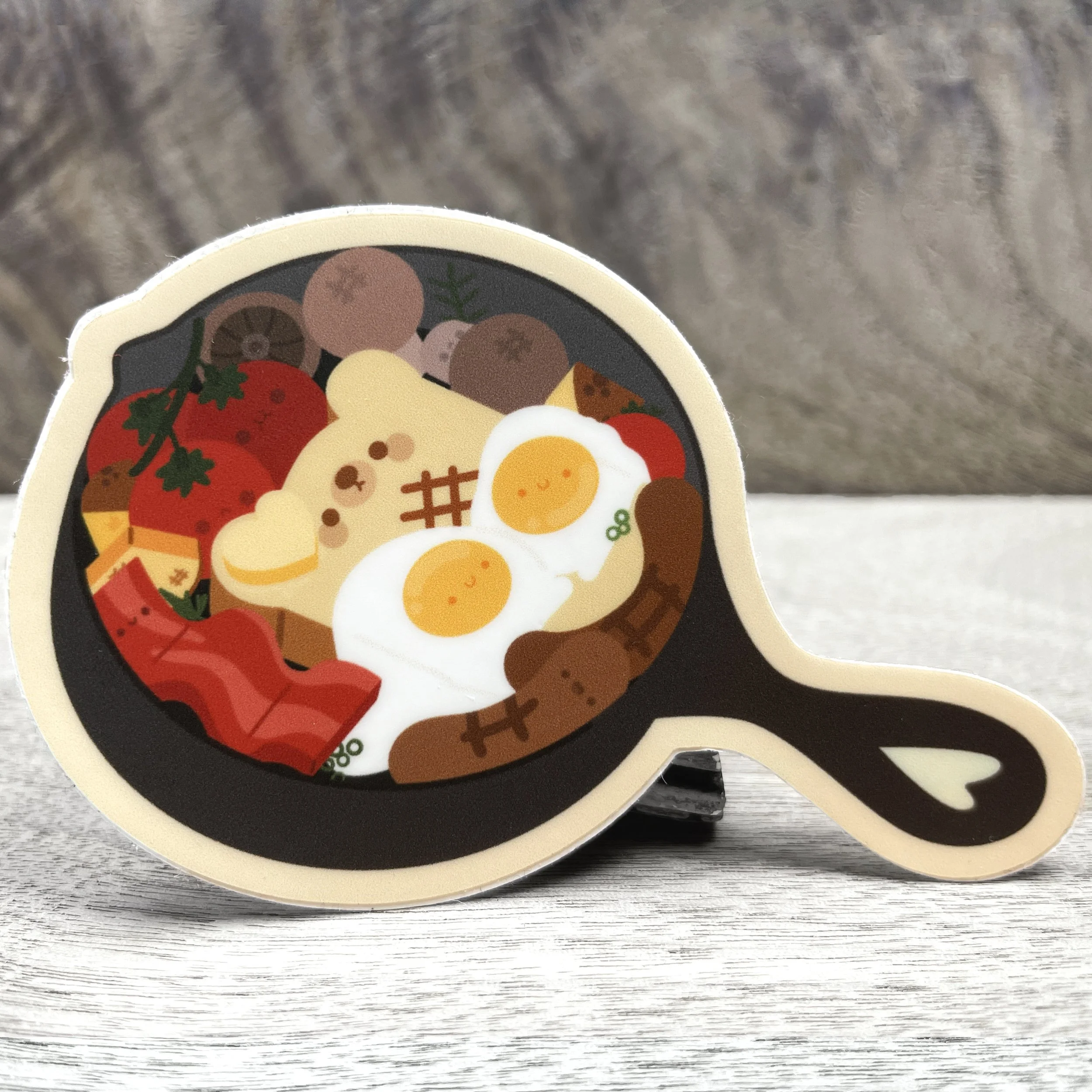 Bear Skillet Vinyl Sticker