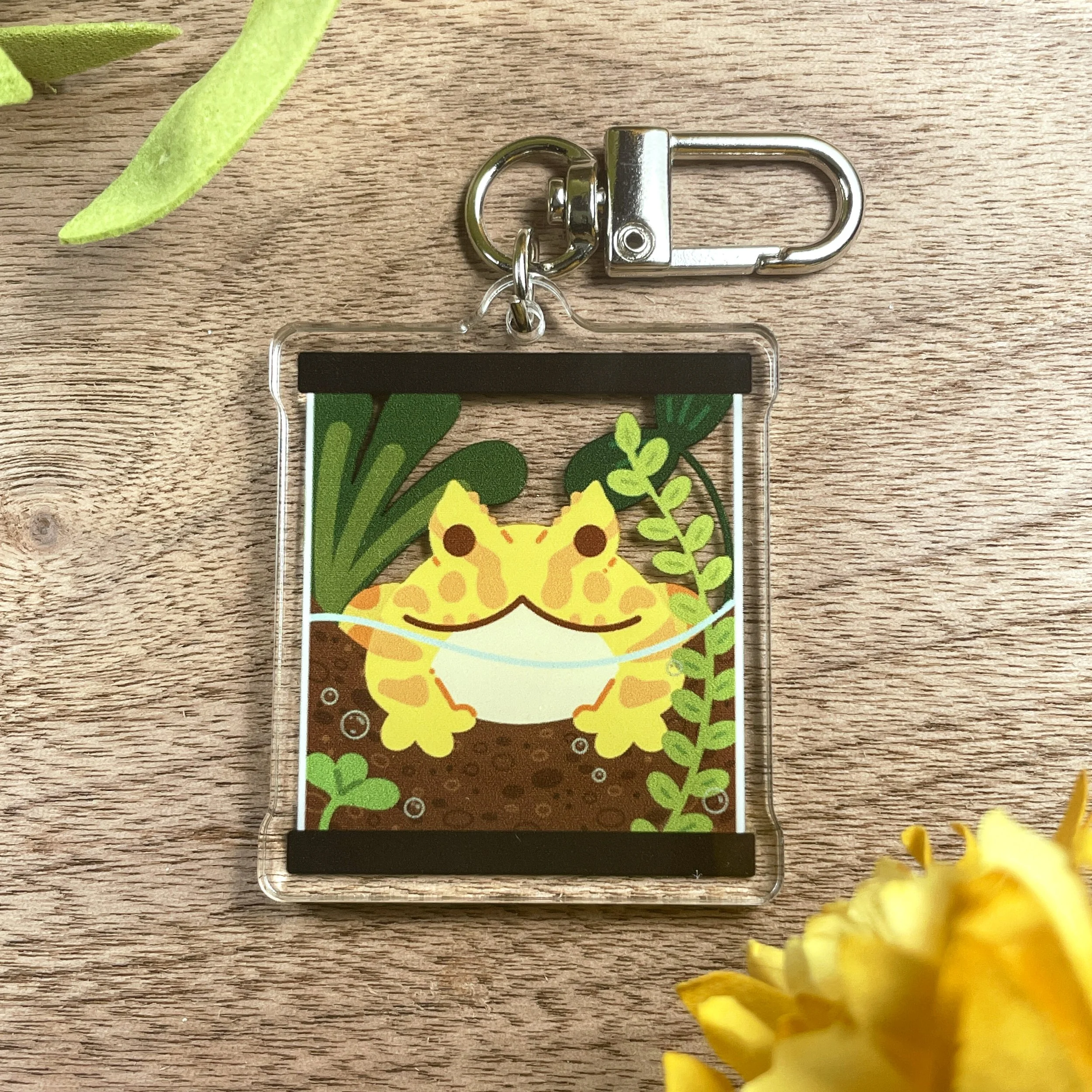 Pacman Frog Acrylic Keychain