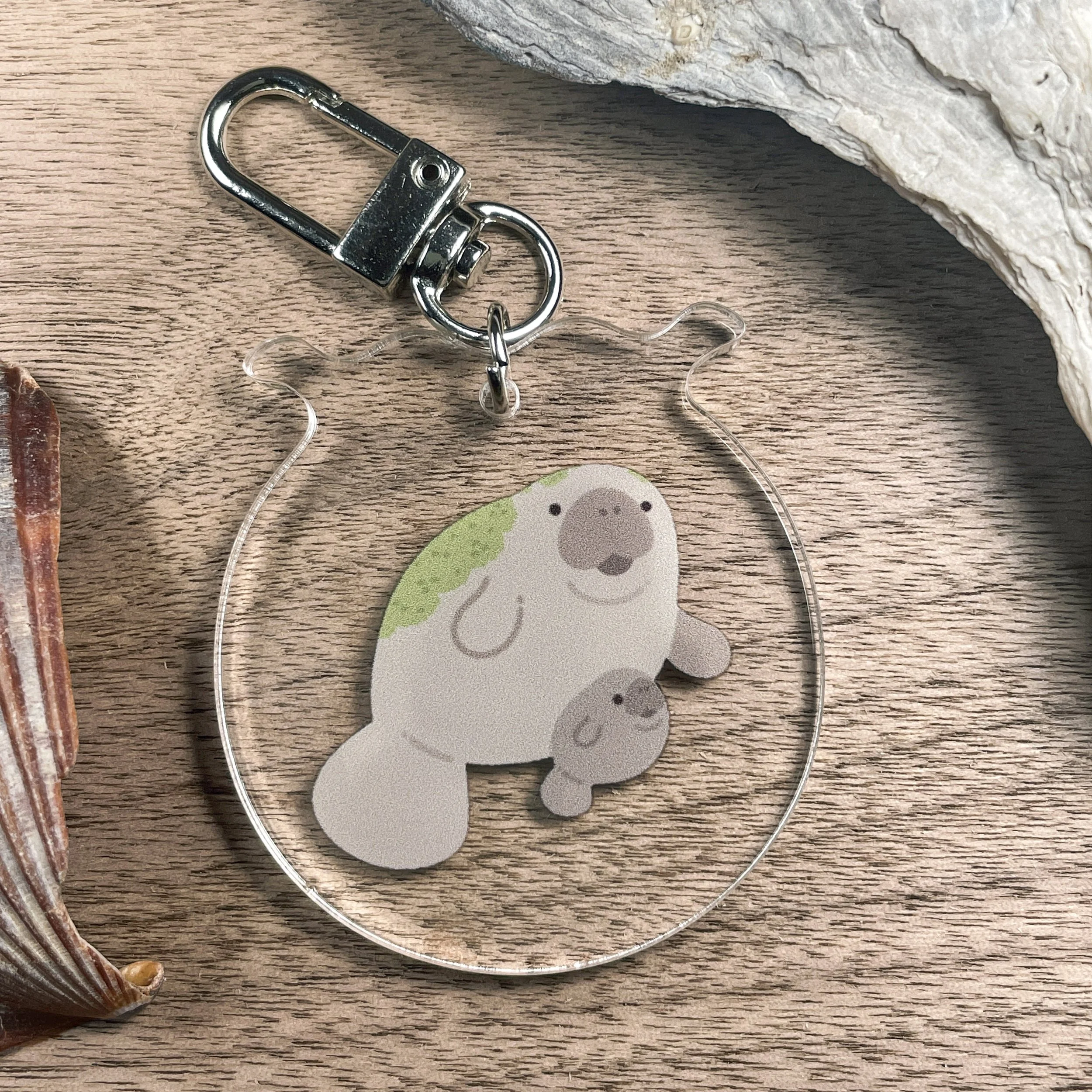 Manatee Acrylic Keychain