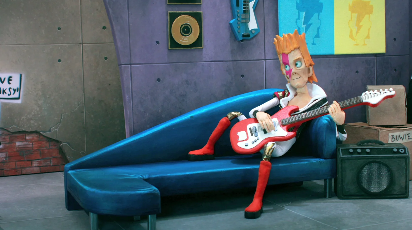 David Bowie in "Bless this Mess." Friendship Allstars of Friendship, 2013