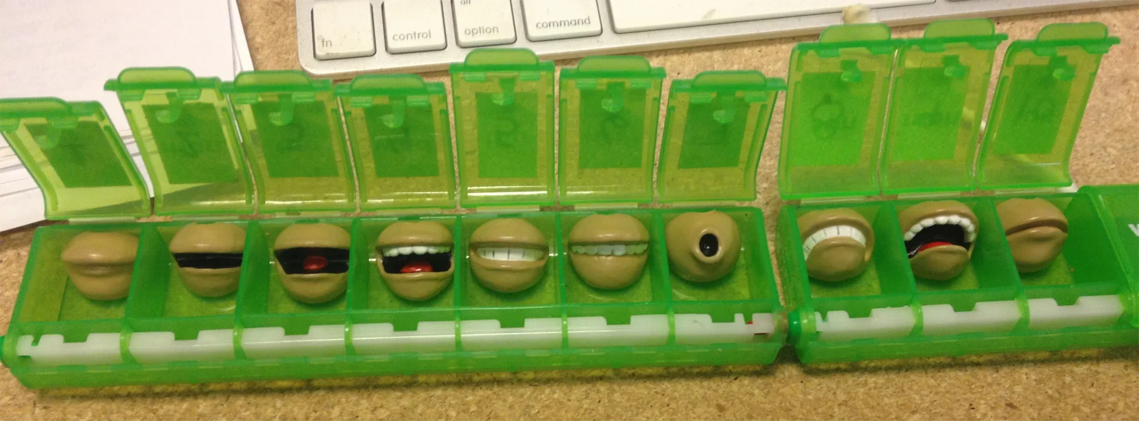 Homer Simpson replacement mouths. Hand sculpted, hand painted.