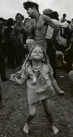 Little Girl dancing at Woodstock- Photographer Unknown