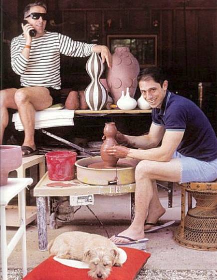 Our true loves Jonathan Adler, Simon Doonan and one of their babies. LOVE