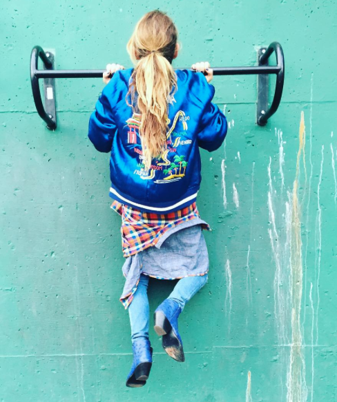 Our dream girl and fashion guru, Kelly Wearstler via her instagram in an amazing Sukajan