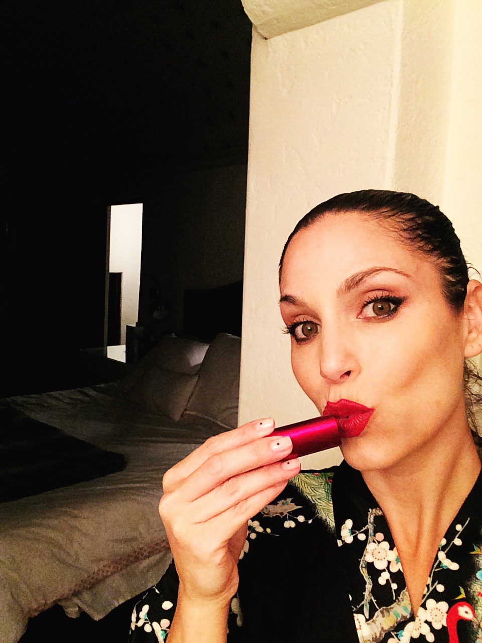 The yummiest lipstick by Marc Jacobs in So Rouge.