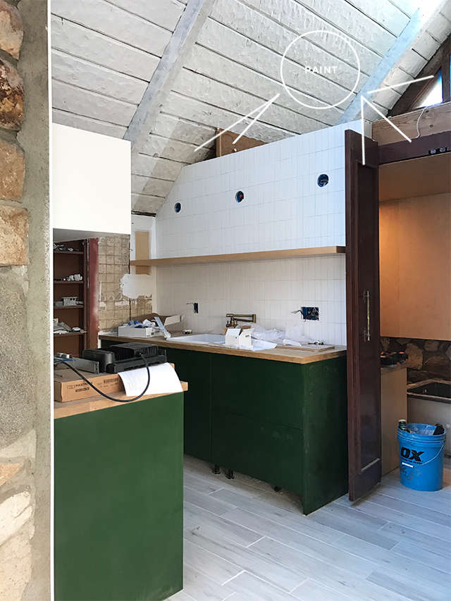 SSS Palm Springs kitchen complete with Cle Tile, and Ikea slab and light wood floors.
