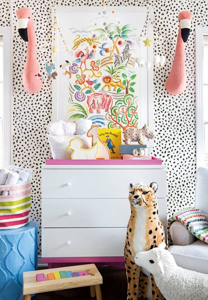 Fireworks wallpaper we have LOVED forever. So whimsical and fun!