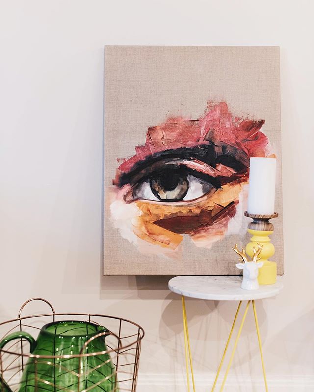 Do I have the best job in the world? I think so!
.
.
I get to make something unique &amp; creative that people choose to hang as a feature in their home.
.
.
My paintings are a statement, a talking point, a memory ...something that can brighten your 