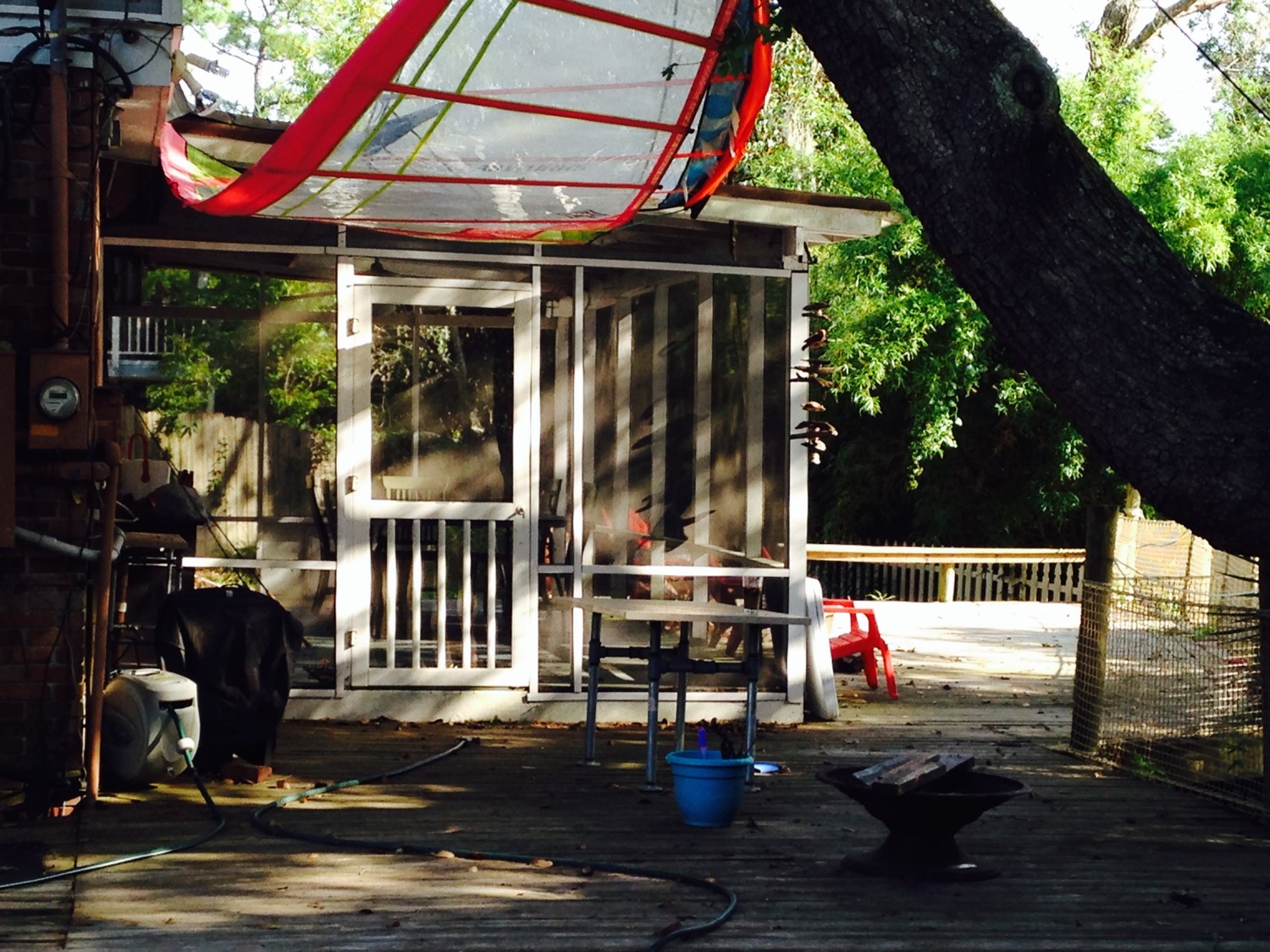 The "before". Not only are the clients creative, but they sail (hence the sun shade). 