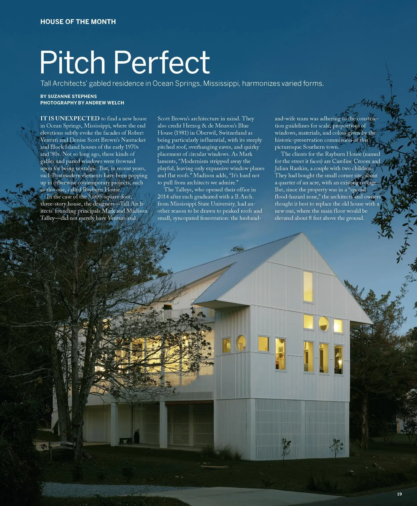 The Rayburn House is in print! Thanks @archrecordmag for the honor of being House of the Month, and thanks to our spectacular clients @thejulianrankin @carolinerosecroom for their vision and trust!