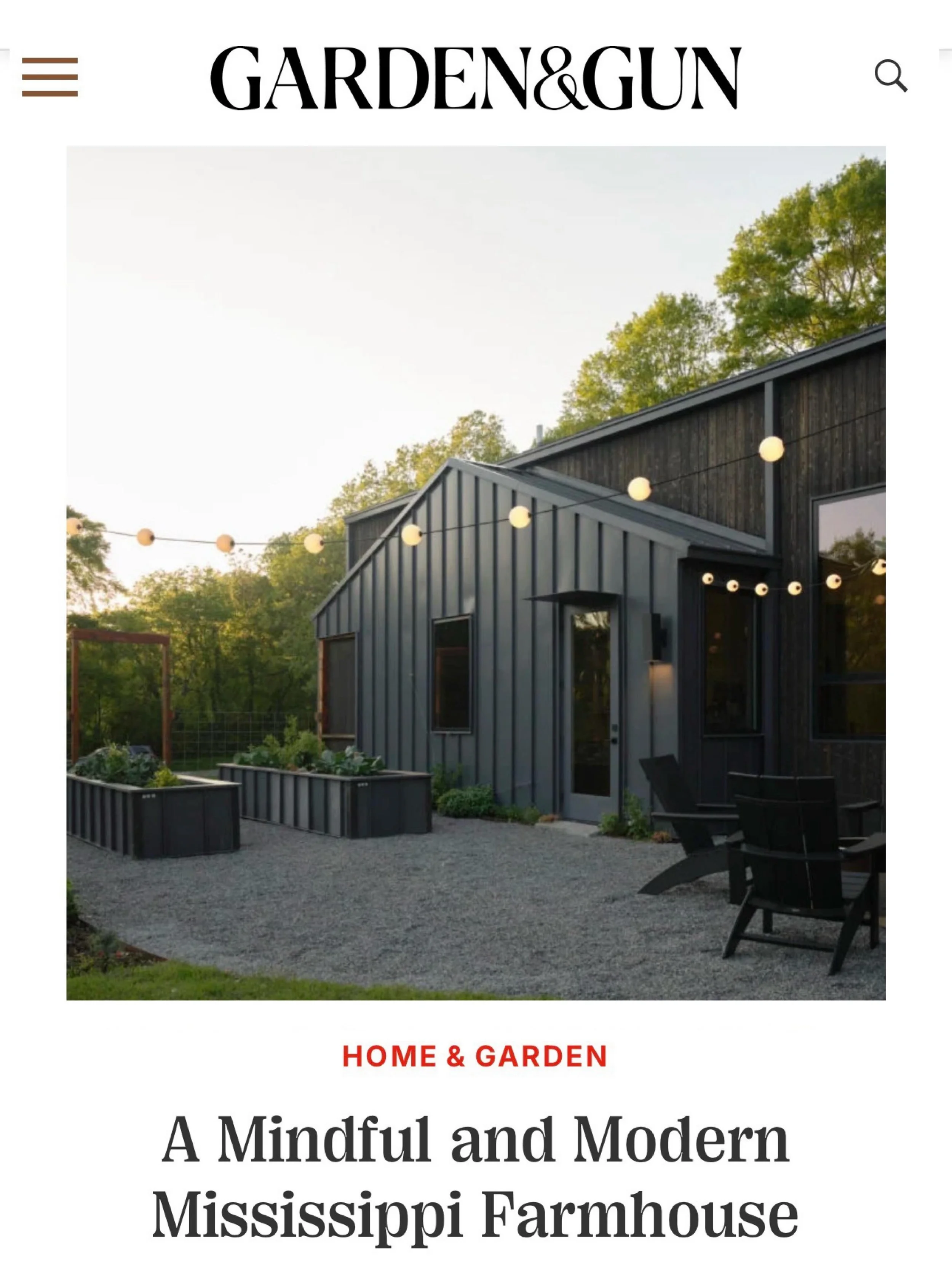 Thanks, @gardenandgun for featuring the Koller House in Madison, MS! Link in bio to read the full article. Special thanks to fun clients @fleamrkt77_v.___ and an excellent photographer @andrewwelchphoto !
