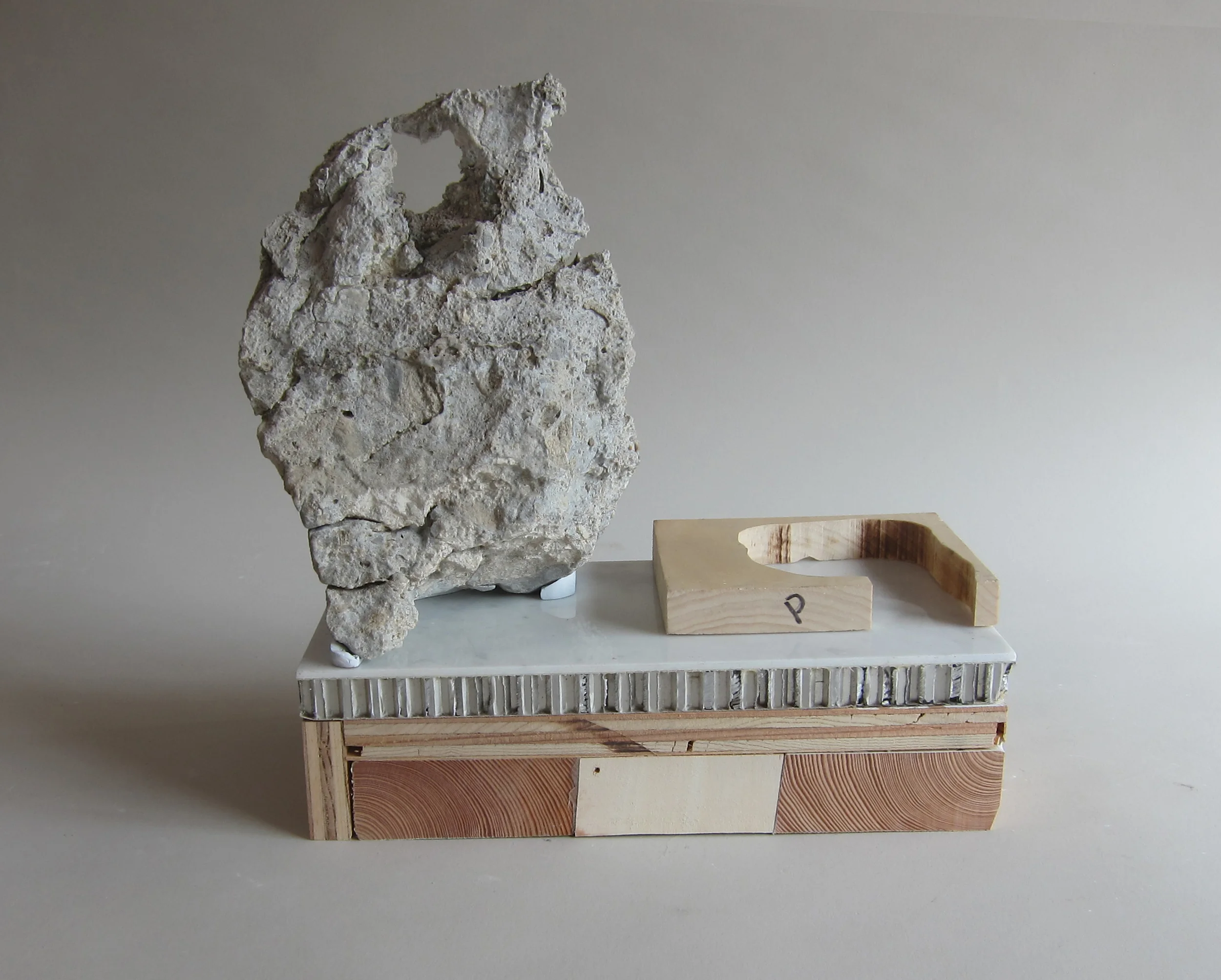   Mojave desert stone, wood, marble veneer aluminum panel.&nbsp;  