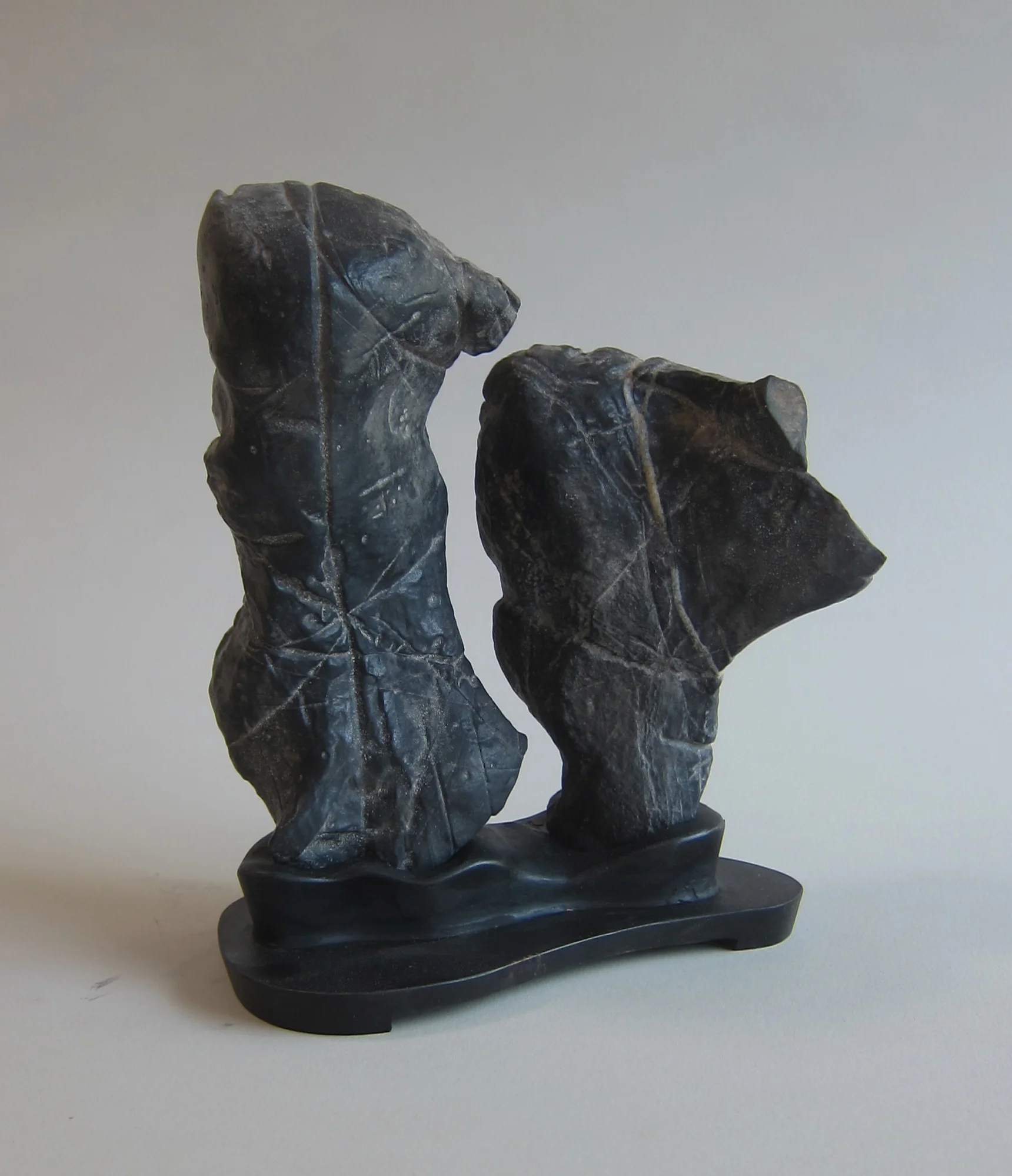   Chinese Ying stones, enamel paint, wood.&nbsp;  