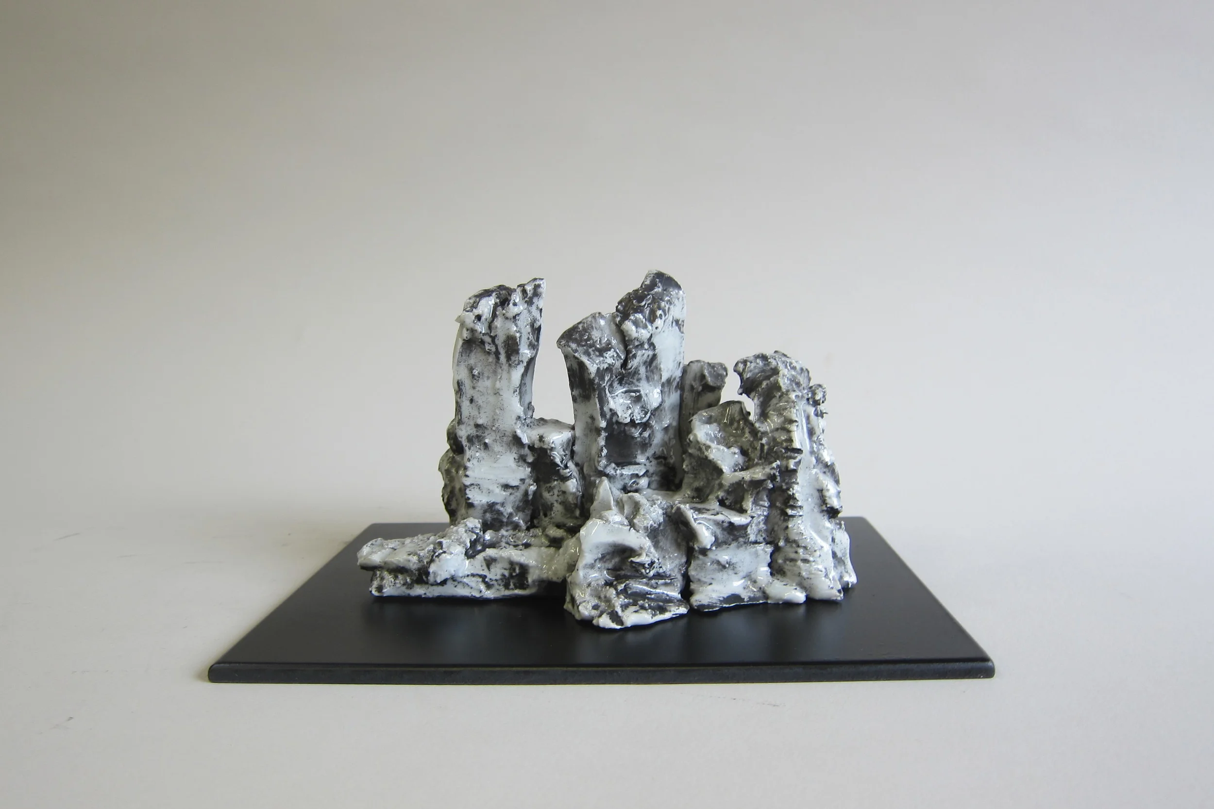   Ceramic, enamel paint, India ink, Masonite&nbsp;  