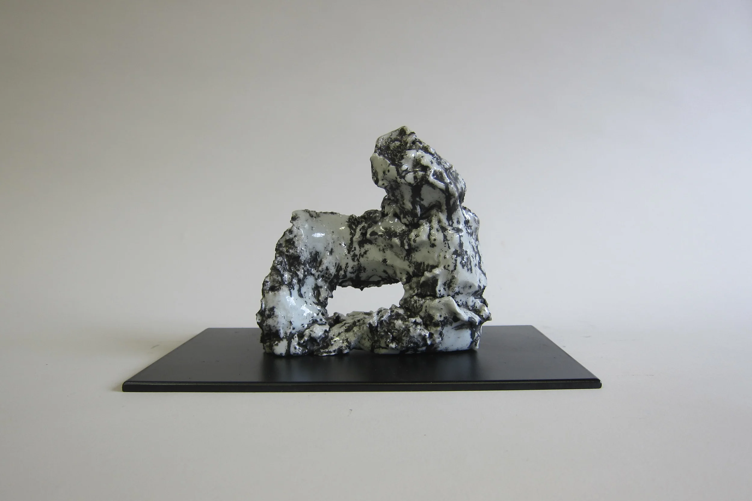   Ceramic, enamel paint, India ink, Masonite&nbsp;  