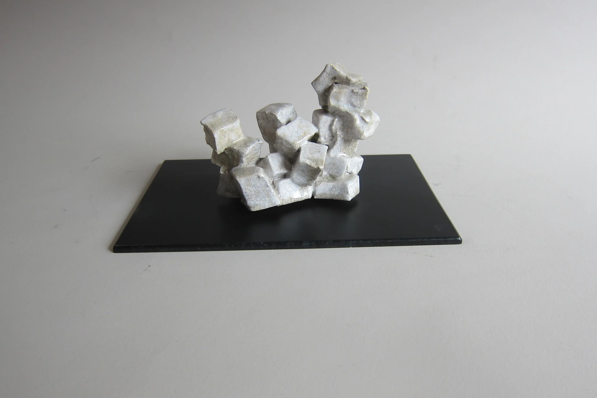   Ceramic, enamel paint, India ink, Masonite&nbsp;  