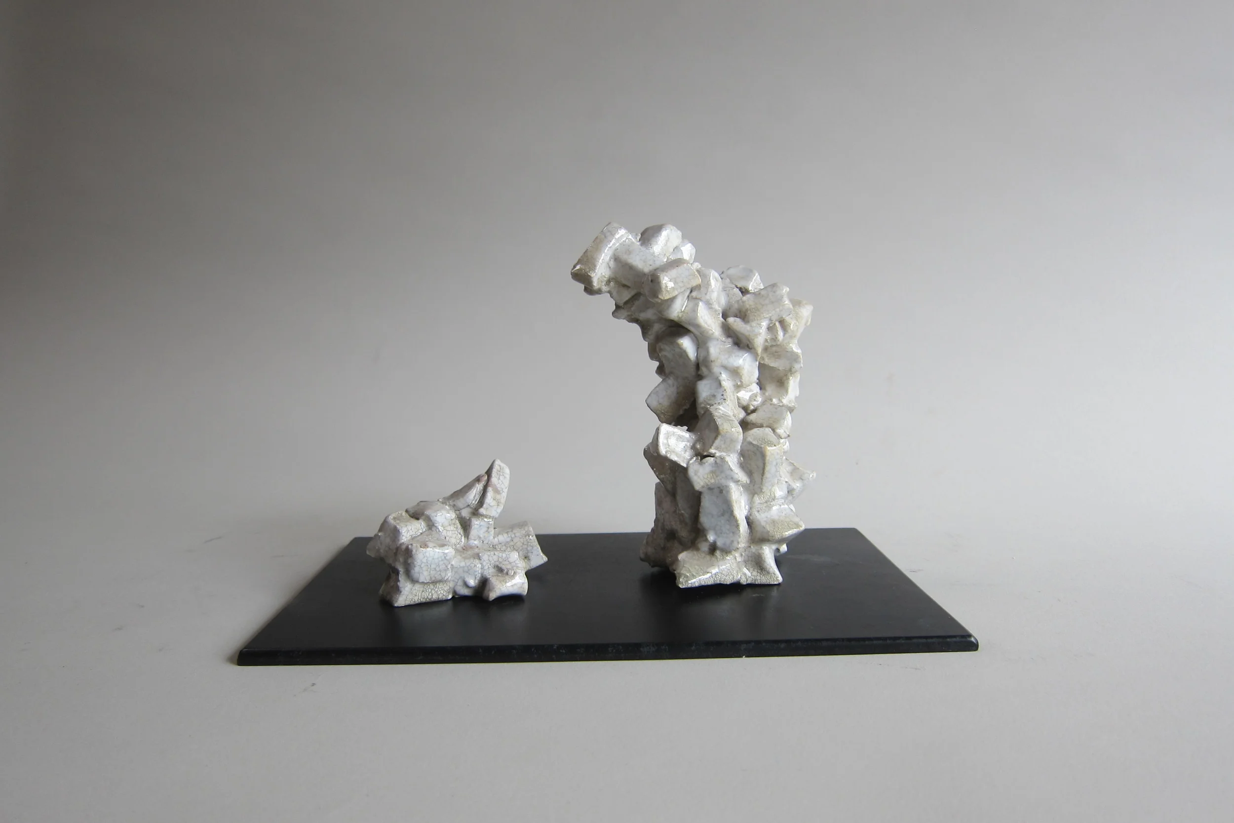   Ceramic, enamel paint, India ink, Masonite&nbsp;  