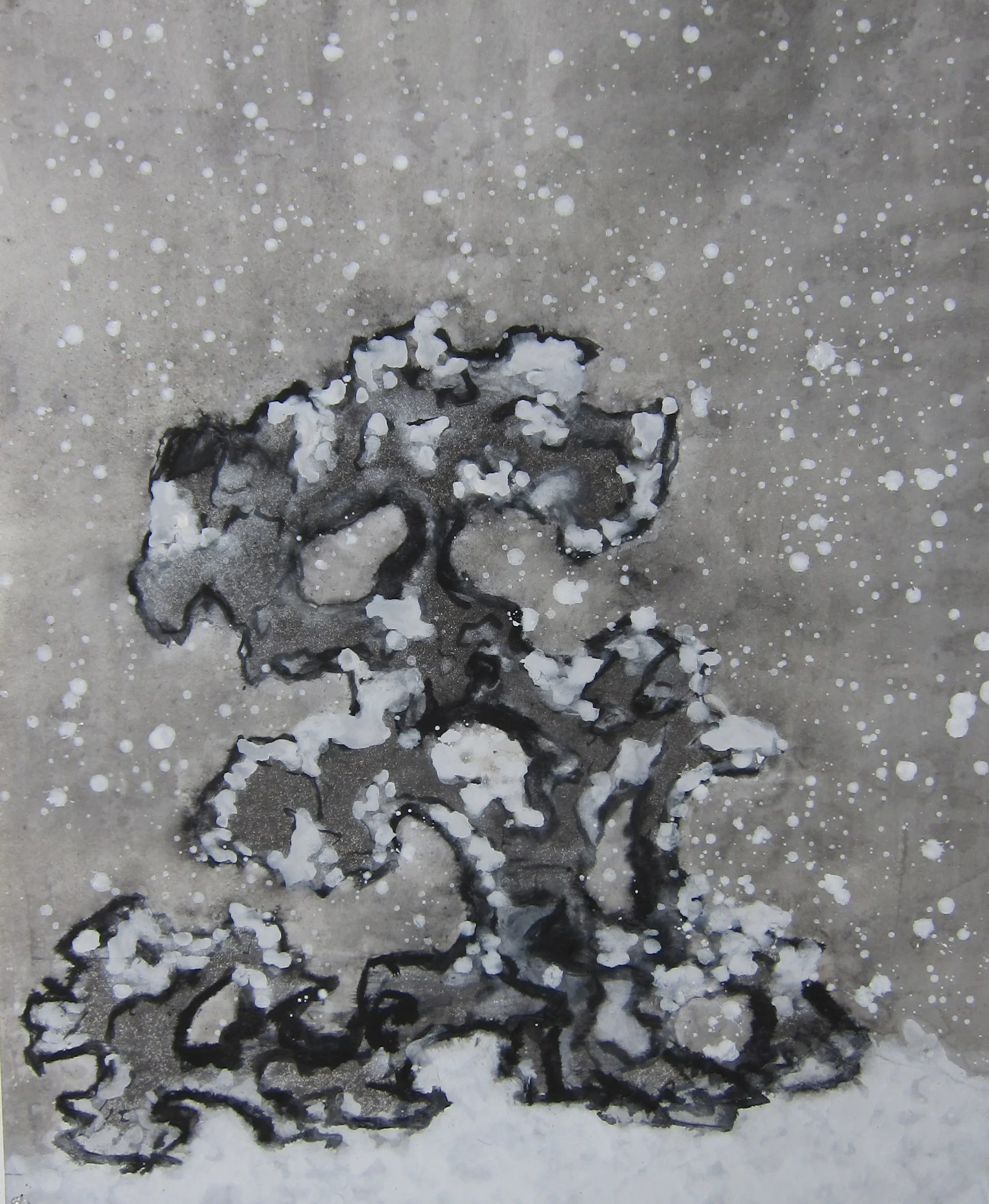   Mixed mediums on rice paper  