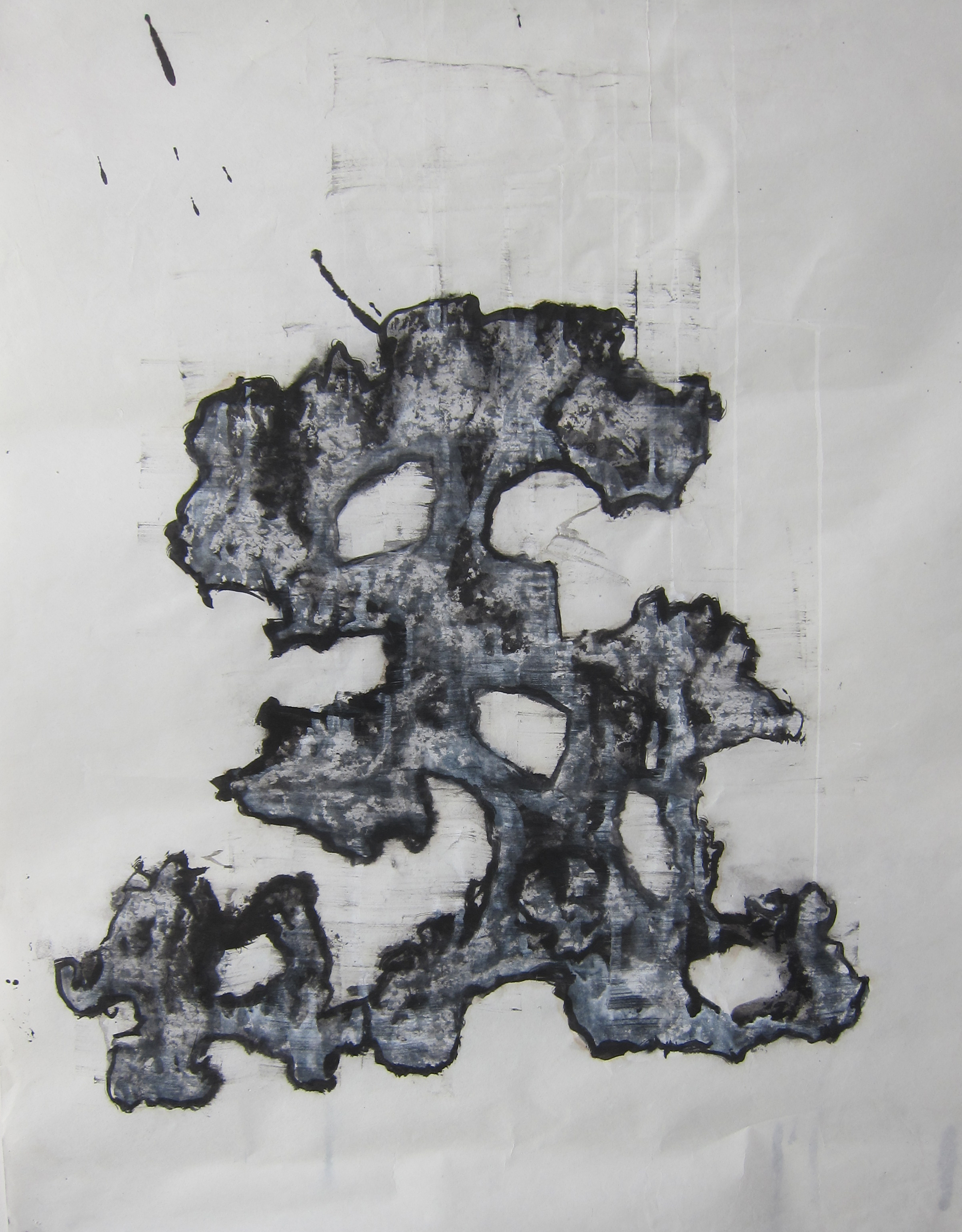   Mixed mediums on rice paper  