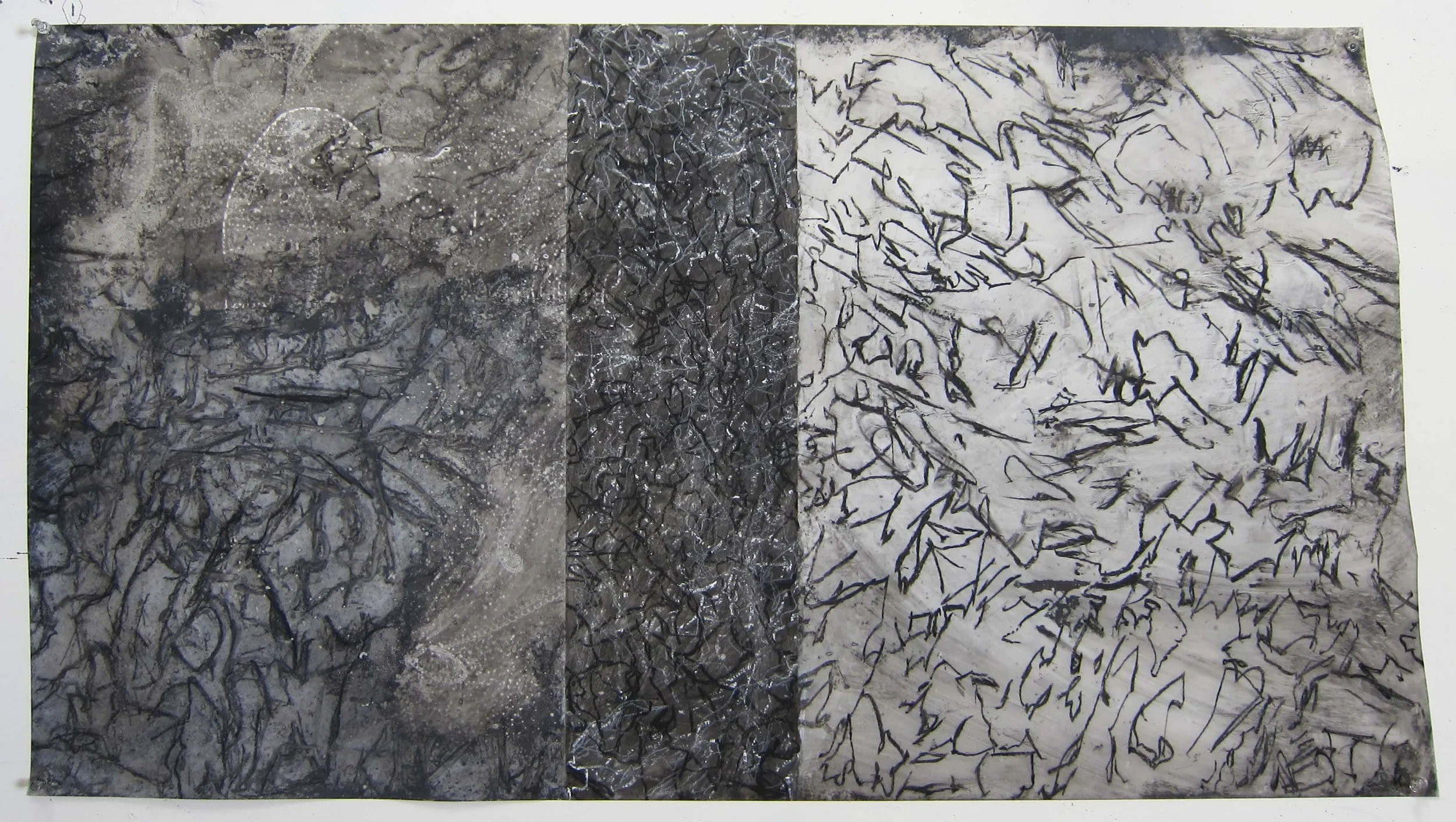   Mixed mediums on ink jet film  