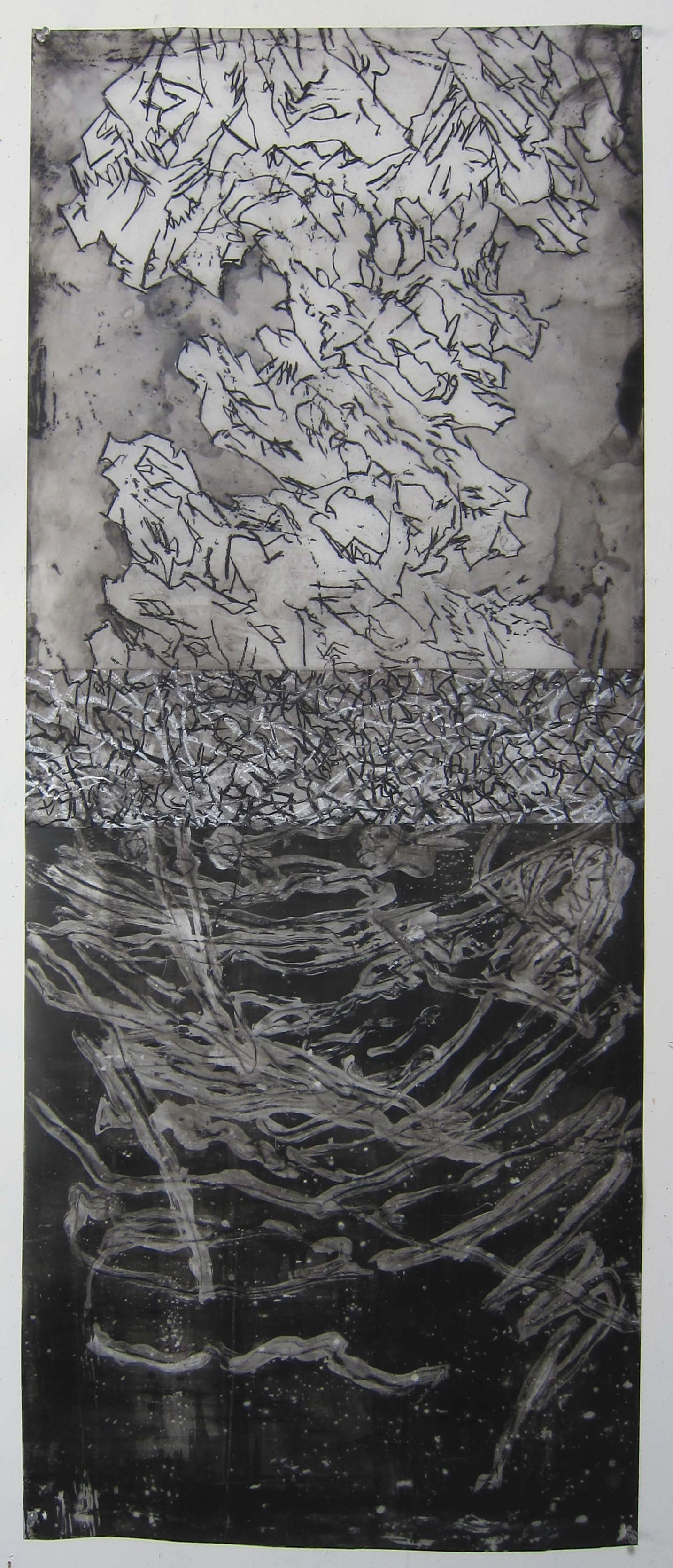   Mixed mediums on ink jet film  