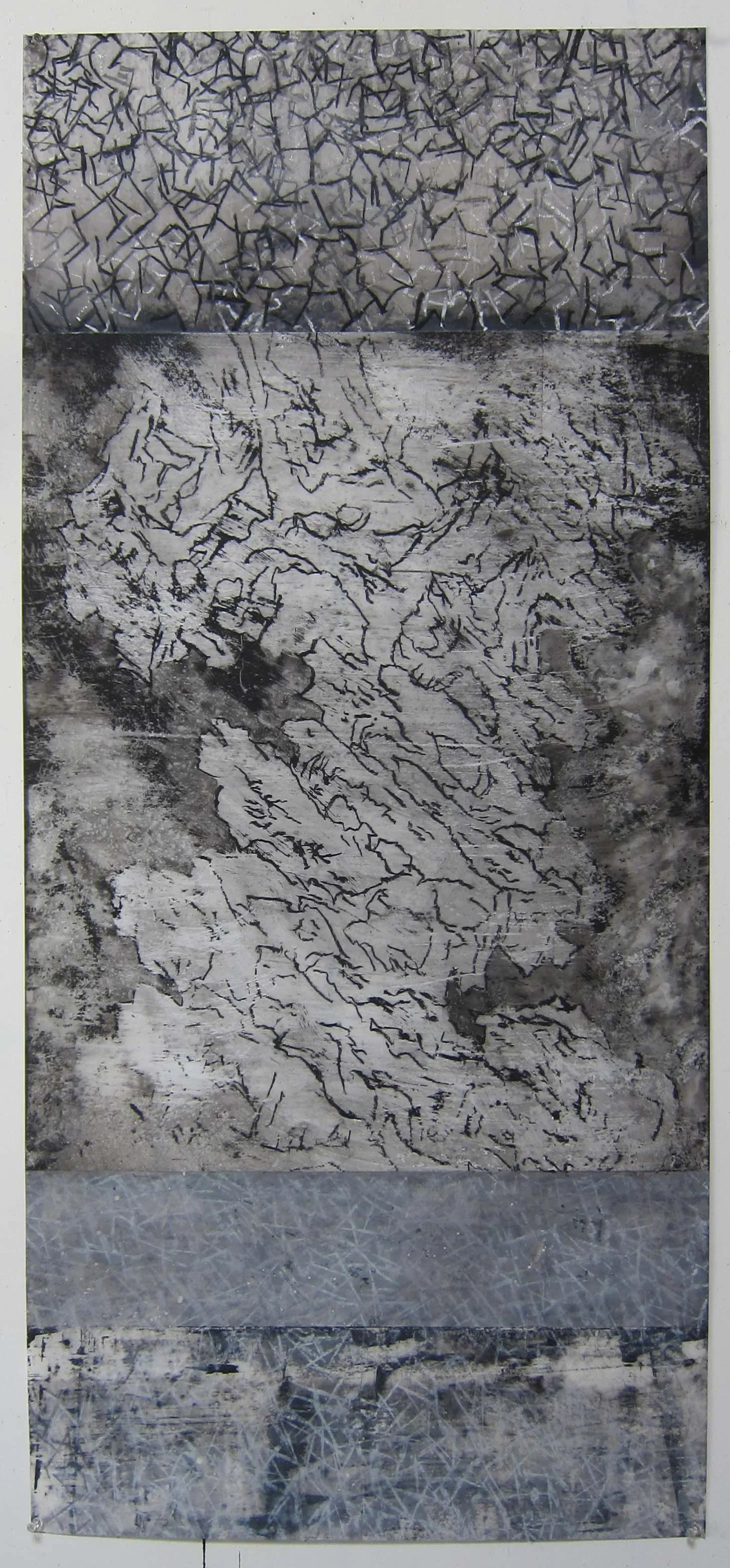   Mixed mediums on ink jet film  