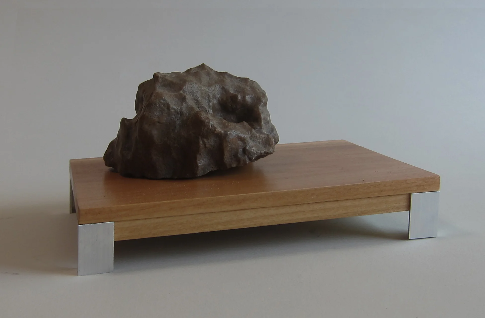   Yuha desert stone, wood, aluminum.  