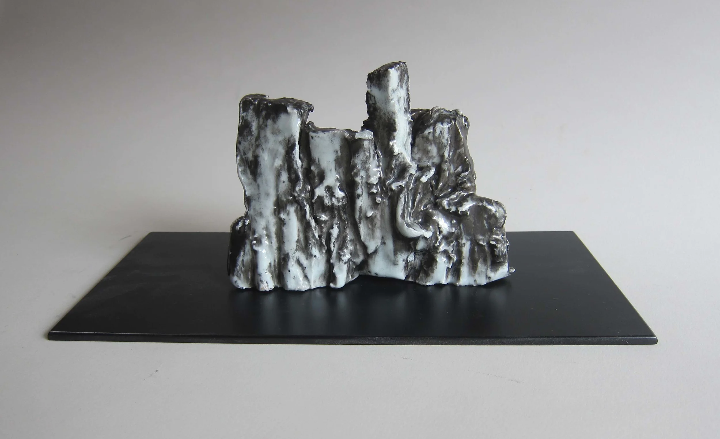  Ceramic, enamel paint, India ink, Masonite&nbsp;  