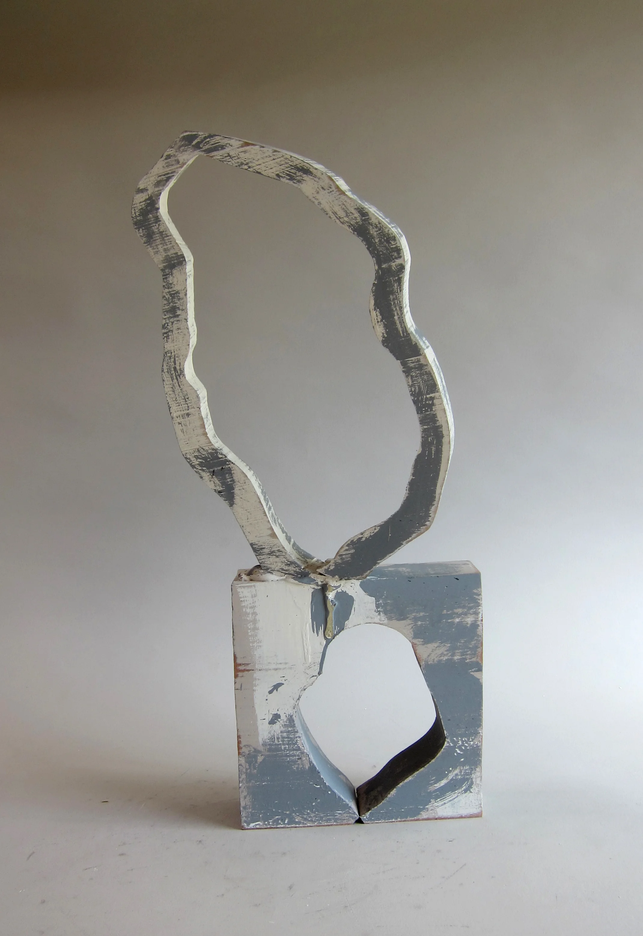  Recycled wood, India ink, paint 