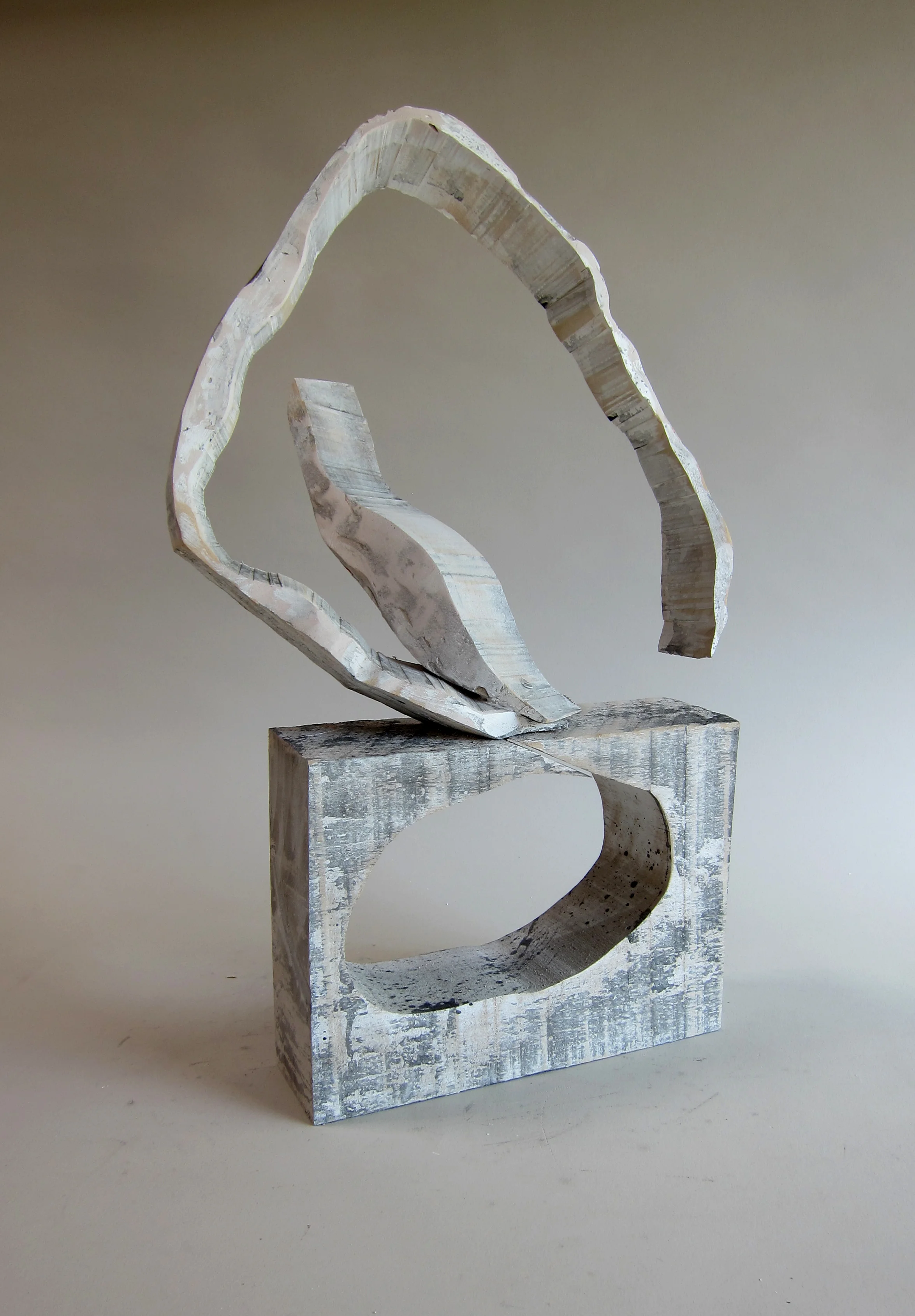   Recycled wood, India ink, paint  