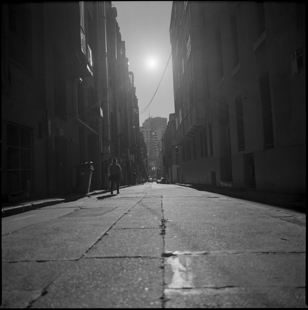 Sydney back alley on a Saturday afternoon