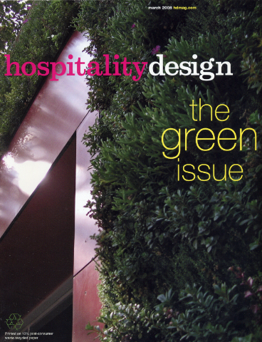 Oulu Bar &amp; EcoLounge (designed by Dennie), was the feature cover story of Hospitality Design Magazine, by Jana Schwartz, in the March 2008 Issue, pgs. 144-145.