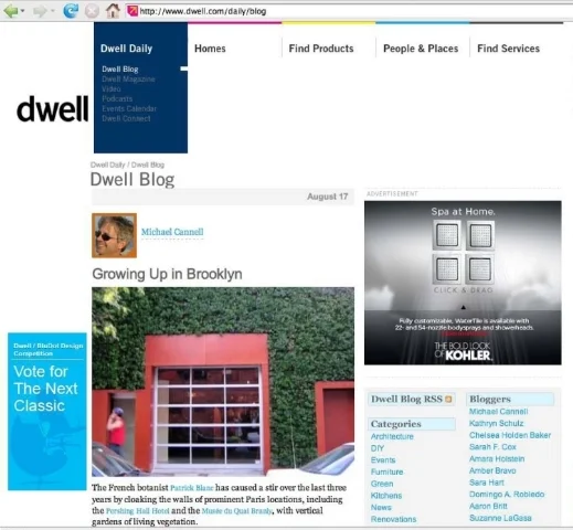 Oulu Bar &amp; EcoLounge (designed by Dennie), was the covered in the Dwell Blog, by Michael Cannell, on the August 17, 2008.
