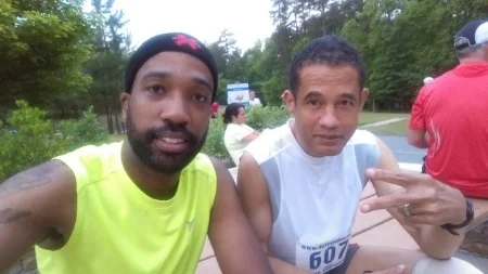 Me and Jerry Brown pre-race