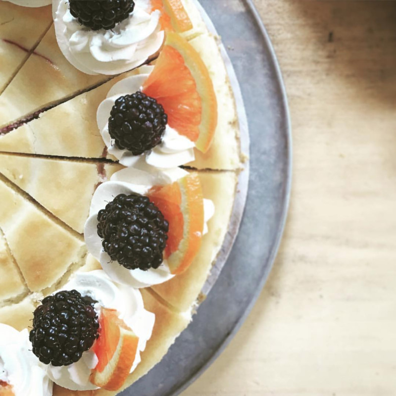 Housemade ricotta makes this blackberry cheesecake a necessity this Spring.