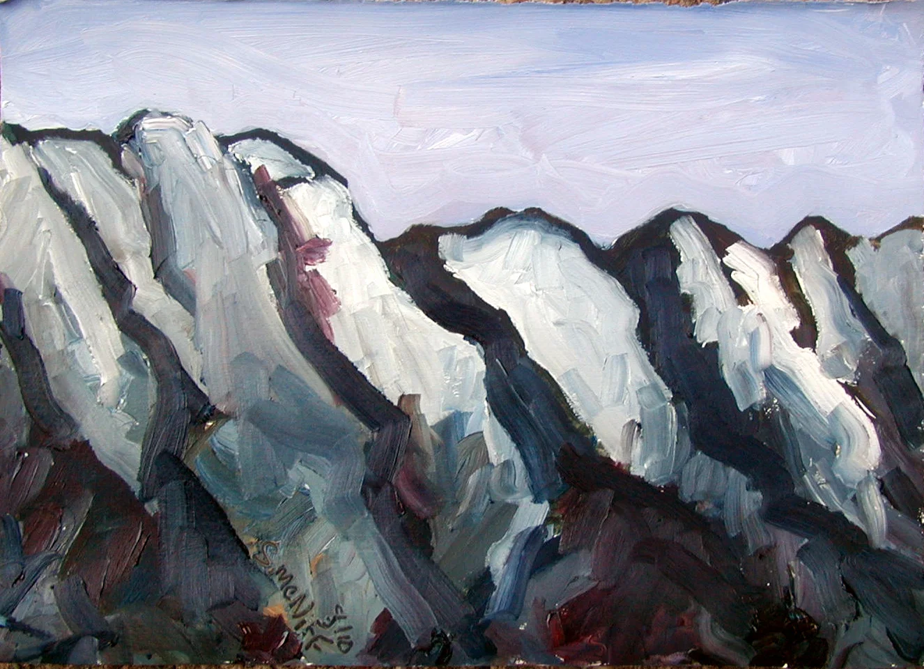 Squam Alp 3, 10x14, oil on paper 