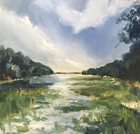 Cove 3, from Landing, 26x27, 2021