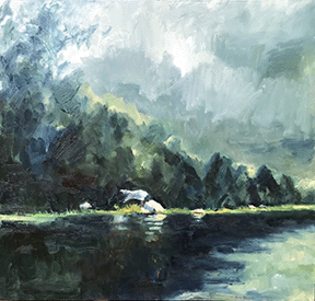 Cove 4, below Adnah, 26x27, 2021