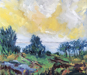 Pasture Gold 1, 20x23, 2021