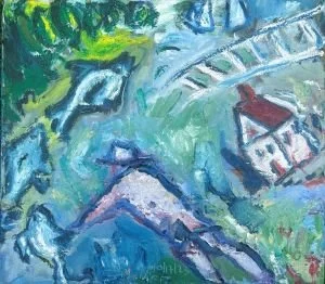 Seeking a Way, 15x17, 2023