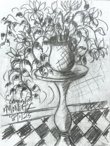 August Series 1, 9x12, 2025, pencil on paper